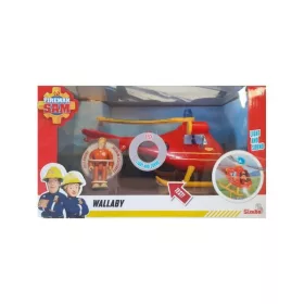   Sam a tűzoltó: Wallaby tűzoltóhelikopter játékszett fénnyel és hanggal, kiegészítőkkel – Simba Toys