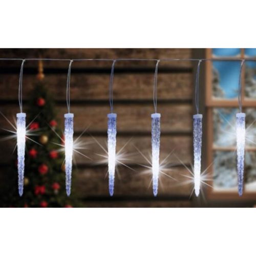 8x30cm-es jégcsap, kül- és beltéri egymásba kapcsolható led füzér