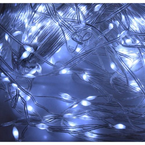 Karácsonyi vízesés izzósor, 200 LED – hideg fehér és meleg fehér színben / 2x2 m