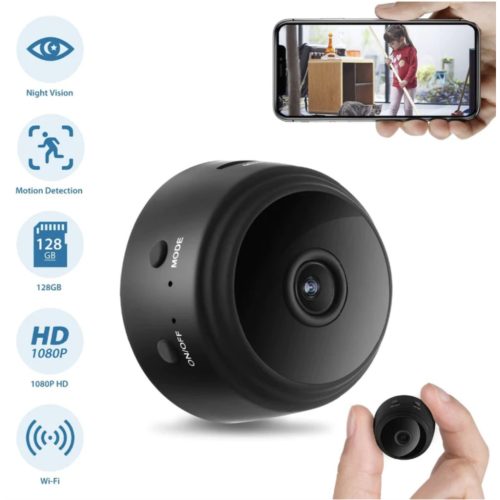 MINI térfigyelő kamera, WIFI élő megfigyelés nappali és éjszakai rögzítés