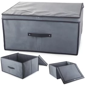   Ruhatárolódoboz szekrénybe 60cm x 45cm x 30cm Szürke színű