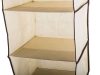 Rekeszes összecsukható lógó tároló polc 5 szintes 30cm x 30cm x 100cm Bézs színű