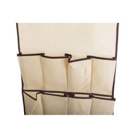   Függő rekeszes ékszer rendszerező, 12 zsebes, 90x45 cm, Bézs szín