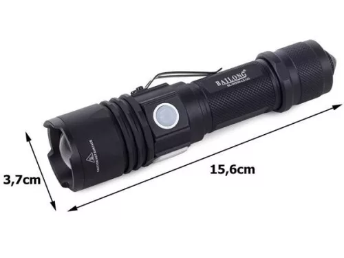 Katonai akkumulátoros zseblámpa LED USB