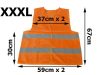 Láthatósági mellény Narancs XXXL-es méret