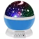 Éjszakai lámpa USB sky, forgó projektorral, kék