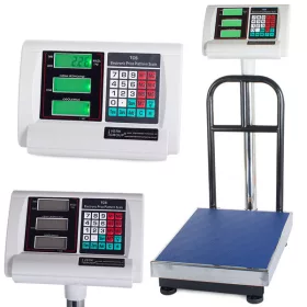   Elektronikus mérleg, LCD kijelző, fém platform, 100 kg, 30x40 cm