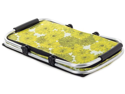 Hűtőtáska, piknikosár Zöld virág mintás