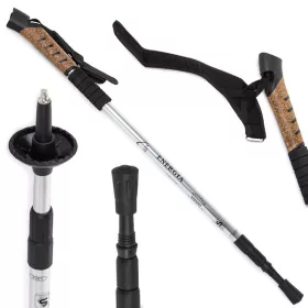 Nordic walking túrabot parafa fogantyúval - ezüst