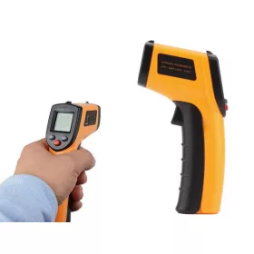 Elemes digitális lézeres hőmérő LCD-vel 380°C-ig