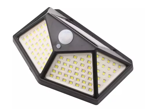 Mozgásérzékelős, 100 LED-es napelemes kültéri lámpa