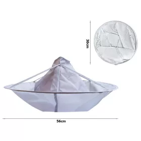 Tépőzáras fodrászgallér, 56cm - ezüstszínű