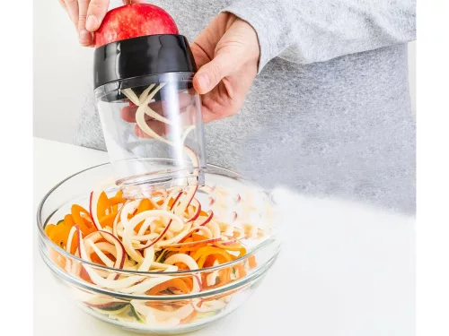 Spirál zöldség és gyümölcs szeletelő tartállyal