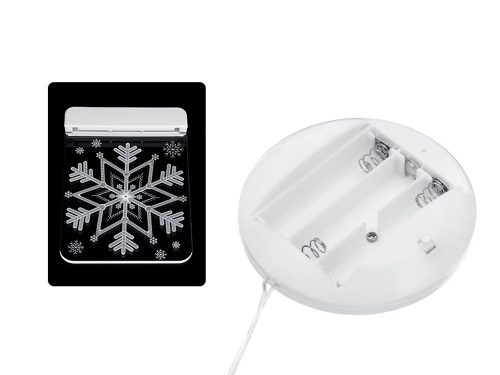 Világító ablakdísz - hópehely