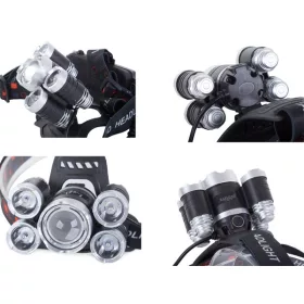 Bailong 5000T-T6 fejlámpa LED (Cree XM-L T6 és 4x XPE)