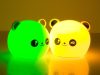 Gyerek éjjeli lámpa panda RGB távirányítás LED USB