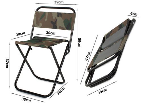 Horgász szék összecsukható, terepmintás