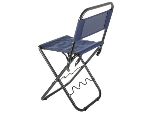 Összecsukható horgász szék bottartóval - kék