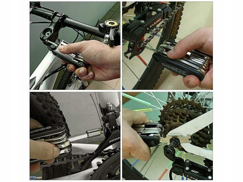 Többfunkciós kerékpár szerszámkészlet - feket