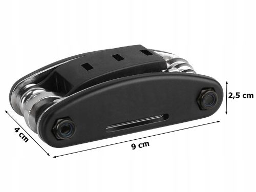 Többfunkciós kerékpár szerszámkészlet - feket