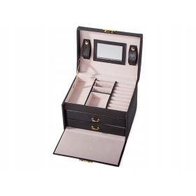 Ékszer tartó doboz 12x17x13.5cm - fekete