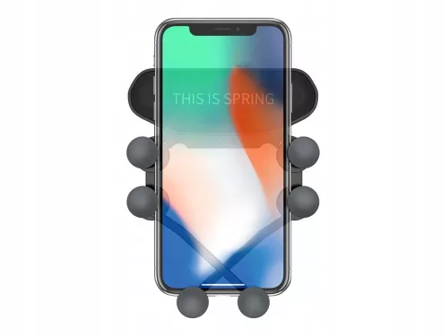 Automatikus autós telefontartó szellőzőrácsra, 9x2,5x7,5cm - fekete
