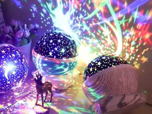 Égbolt vetítő éjjeli lámpa - gömb