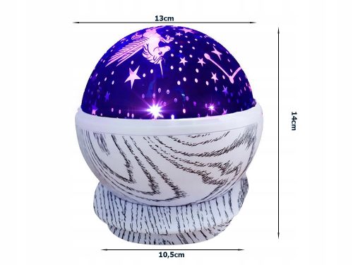 Égbolt vetítő éjjeli lámpa - gömb