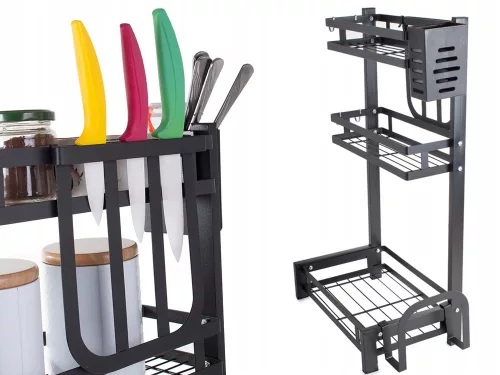 Konyhai rendszerező 60cm - fekete