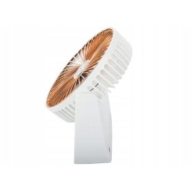 Újratölthető ventilátor - fehér/arany - 16,5cm