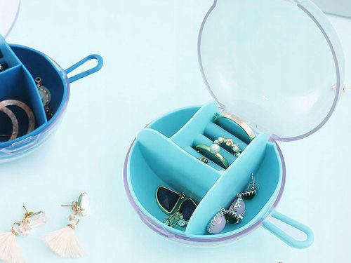 Gömb alakú ékszertartó átlátszó fedéllel