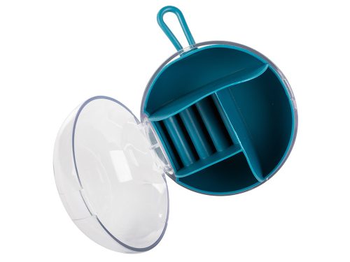 Gömb alakú ékszertartó átlátszó fedéllel