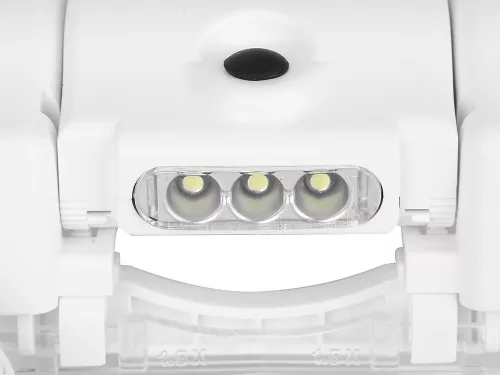 Nagyító szemüveg 3 lencsével és LED-es megvilágítással