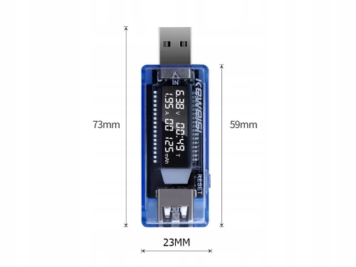 USB feszültség és árammérő