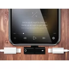 2 az 1-ben lightning töltő és fejhallgató adapter
