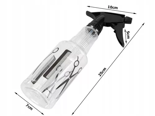 Kézi permetező fodrászathoz, átltászó - 250ml