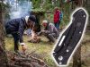Összecsukható bicska gravírozott nyéllel - fekete