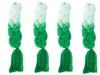 Szintetikus ombre hajfonat - zöld