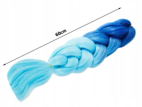 Szintetikus ombre hajfonat - kék