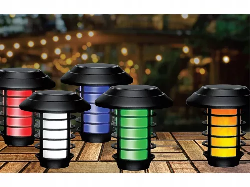 Napelemes RGB LED kerti lámpa távirányítóval