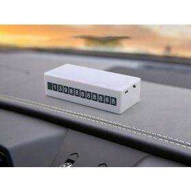 Autós lámpa telefonszám matricával - fehér