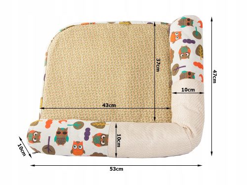 Macska fekhely kaparó résszel - 53x47cm