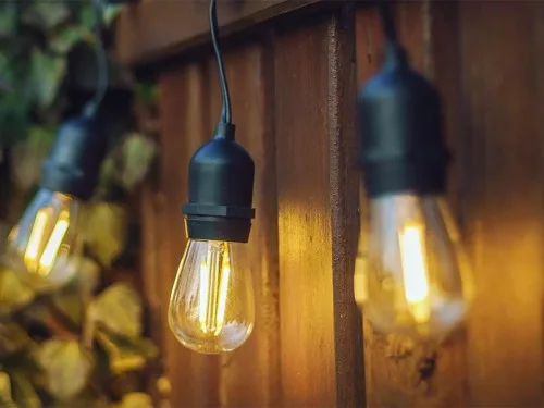 Kültéri 10 LED izzós fényfüzér, 10m