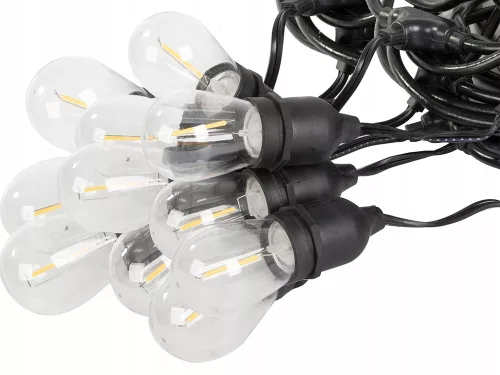 Kültéri 10 LED izzós fényfüzér, 10m