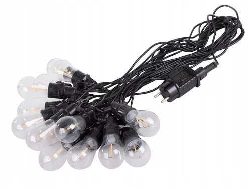 Kerti izzósor 15 E27 LED - 15m