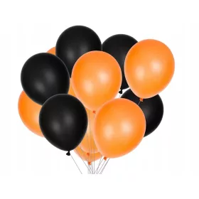 20db halloweeni lufi - fekete/narancssárga