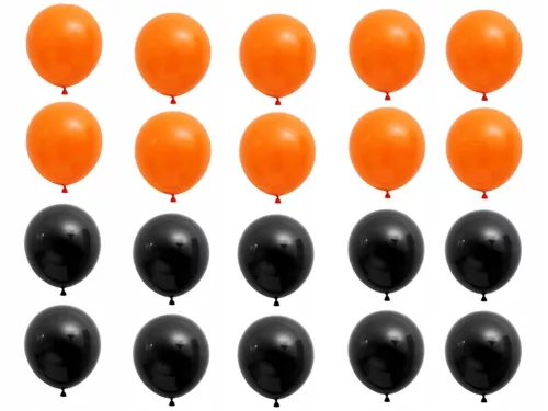 20db halloweeni lufi - fekete/narancssárga