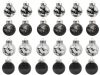 Karácsonyfa gömbök 24db 6cm - fekete/átlátszó