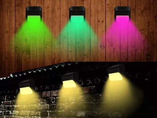 Napelemes kerti lámpa RGB fénnyel