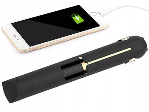 Vezeték nélküli hajsütővas powerbank funkcióval - fekete